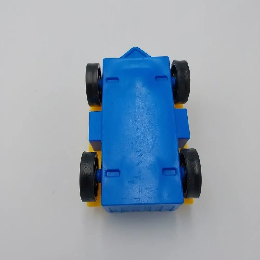 Vintage Fisher Price Little People Airport‎ Tram Truck Blue Yellow